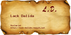 Lack Dalida névjegykártya